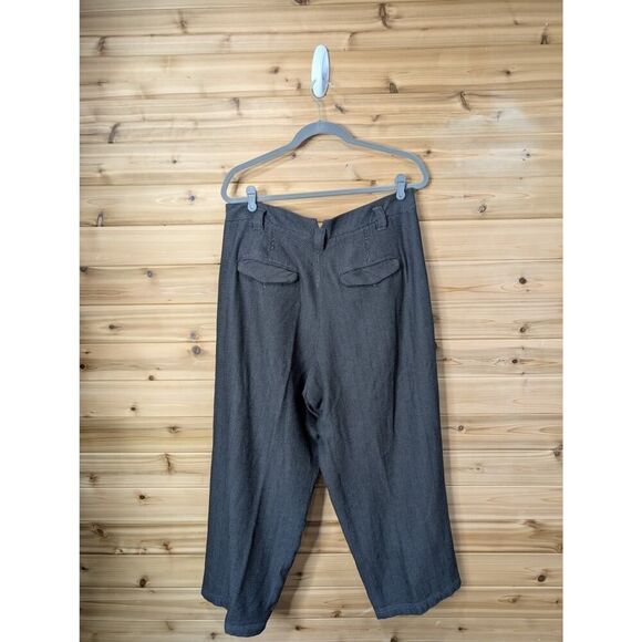 Free People Pants Womens 12 Gray Tweed Cropped Boho - Picture 3 of 9